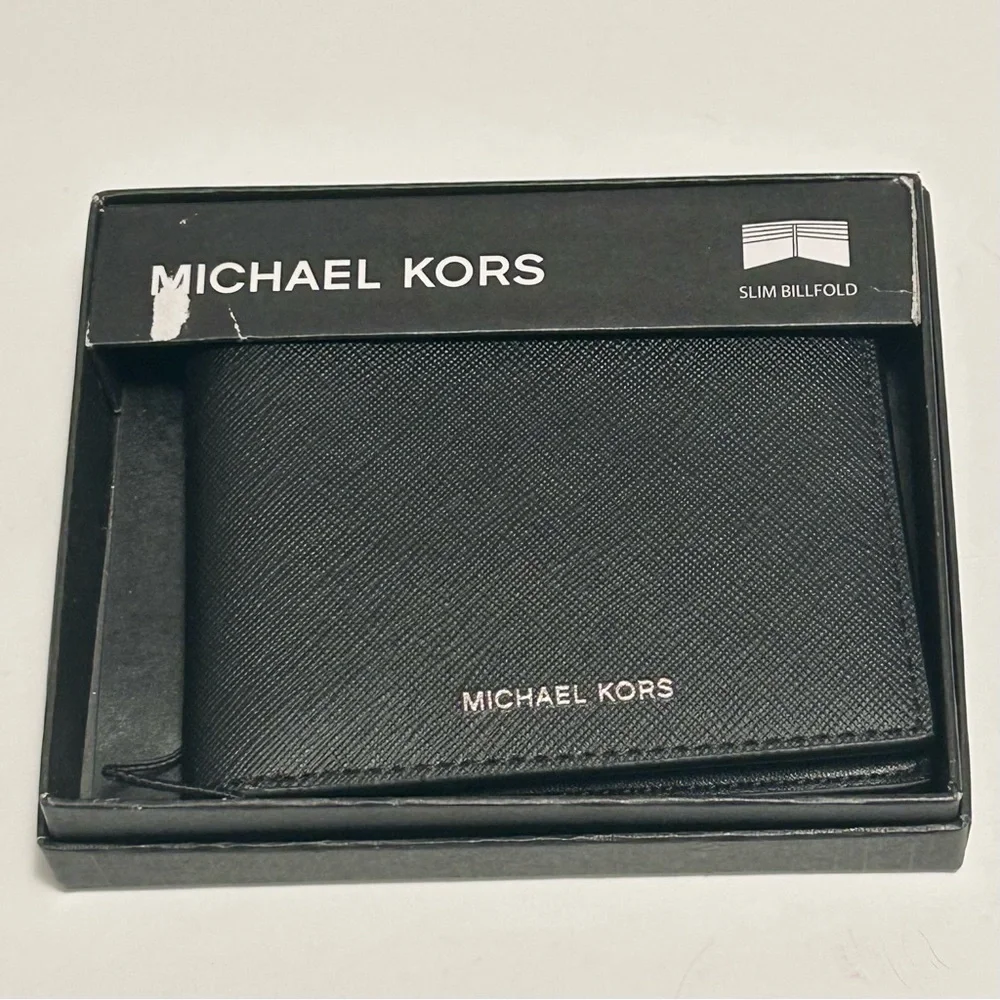 Michael Kors - Mens Black Slim Billfold Wallet (BRAND NEW IN BOX) Ret. $98